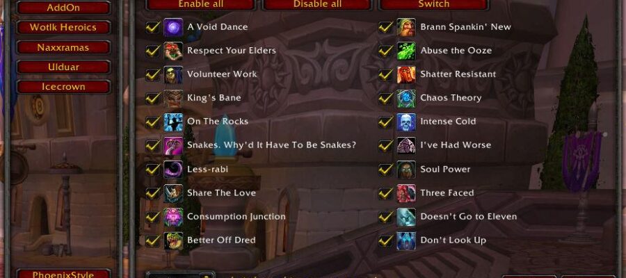 Скачать аддон RaidAchievement для WoW 3.3.5a бесплатно